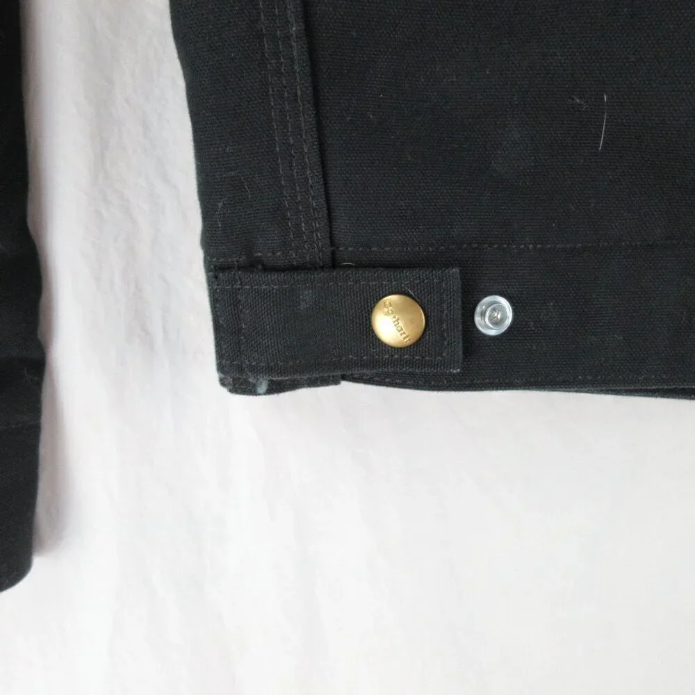 Carhartt VTG Blanket-Lined Firm Duck Detroit Jackets Medium Size 40R J01 Black